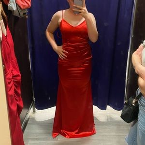 RED PROM DRESS- worn 1 time I loved it! Size Medium from Winsor :)